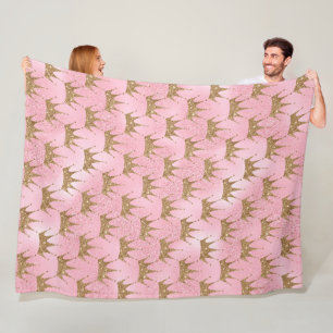 Roze Mermaid Glitter Fleece Deken