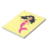Roze Mermaid-kunst Notitieblok (Gedraaid)