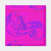 roze mermaid magnet magneet (Voorkant)