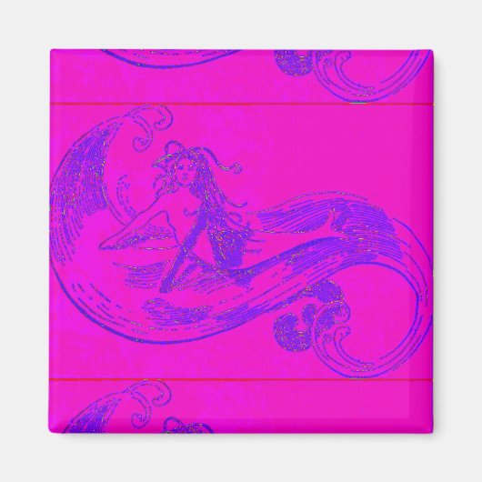 roze mermaid magnet magneet (Voorkant)