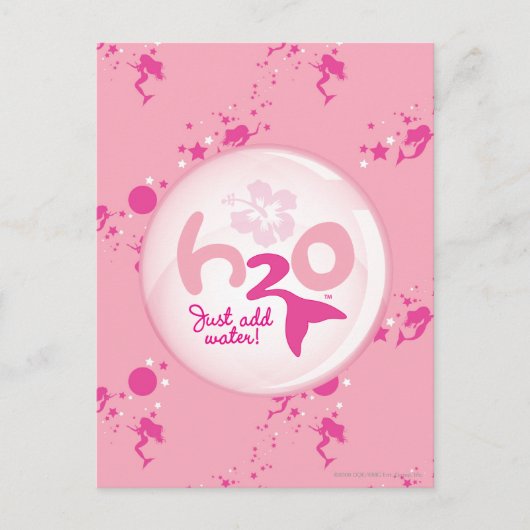 Roze Mermaid Pattern Briefkaart (Voorkant)