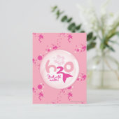 Roze Mermaid Pattern Briefkaart (Staand voorkant)