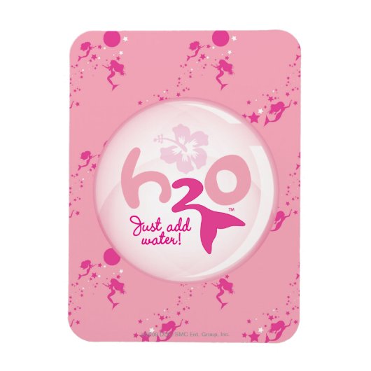 Roze Mermaid Pattern Magneet (Verticaal)