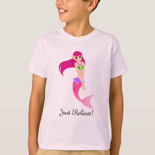 Roze Mermaid T-shirt (Voorkant)