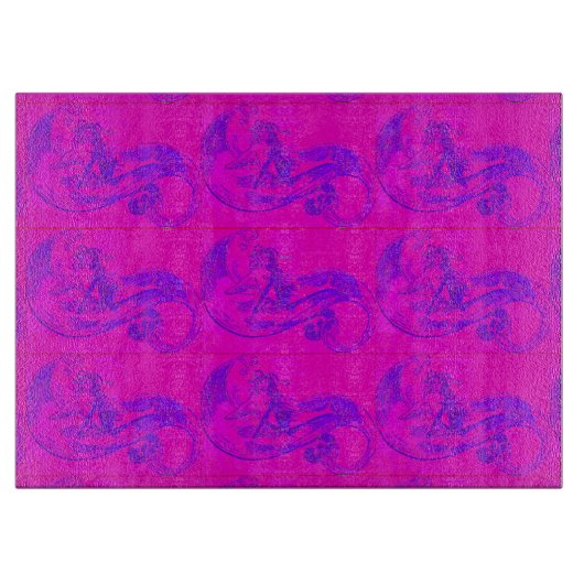 roze mermaïdaal glassnijplaat snijplank (Voorkant)