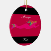 roze mermaïden aangepast keramisch ornament (Rechts)