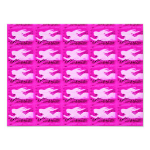roze mermaïden aanwijzen foto afdruk