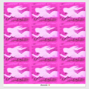 roze mermaïden aanwijzen sticker