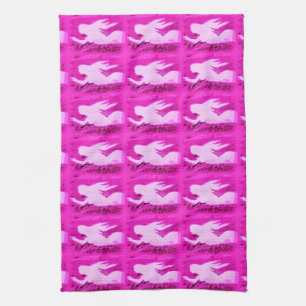 roze mermaïden aanwijzen theedoek