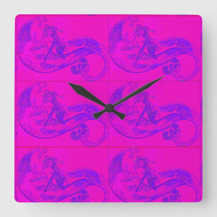 roze mermaids klok