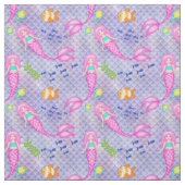 Roze mermaids stof (Swatch)