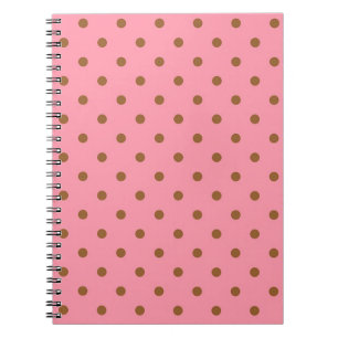 Roze met bruine pokadots notitieboek