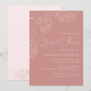 Roze, met de hand getrokken Vrijgezellenfeest van  Kaart