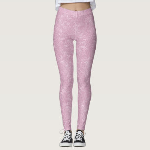 Roze met de Leggings van het patroonpatroon van Fl