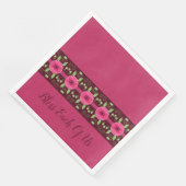 Roze met Floral Servet (Hoek)