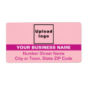 Roze met gemarkeerde merknaam Verzendlabel (Voorkant)