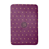 Roze met Gold Accent Houndstooth Bath Mat (Voorkant Verticaal)
