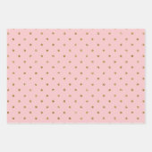 Roze met goudglitter bruiloft inpakpapier vel (Voorkant)