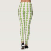 Roze met groene polka-Stippen Leggings (Achterkant)
