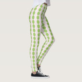 Roze met groene polka-Stippen Leggings (Rechts)