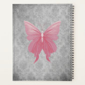 Roze met juwelen versierde vlinder planner (Achterkant)