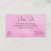 Roze met mousserende Confetti Visitekaartje (Achterkant)
