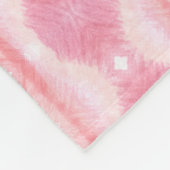 Roze met wit fleece deken (Hoek)