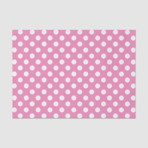 Roze met witte pooldots tissuepapier