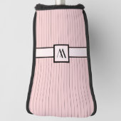 Roze met zwart Hoesje Golfheadcover (Draai 90)