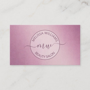 Roze Metal Logo Visitekaartje