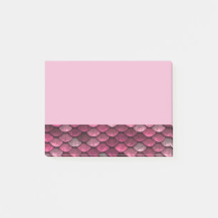 Roze metalen schalen textuur post-it® notes