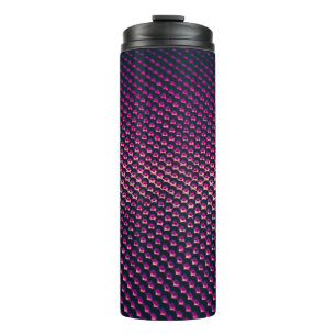 Roze metallic futuristische abstracte achtergrond. thermosbeker