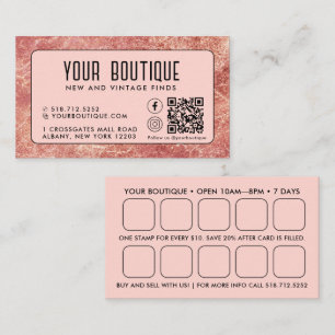 Roze Metallic QR-code Beloningszakelijke kaart Visitekaartje