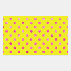 Roze metallische foliale foliestuts Achtergrond Rechthoekige Sticker