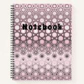 Roze Metamorfose ontwerp Notitieboek (Voorkant)
