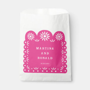 ROZE MEXICAANSE PAPEL PICADO BEDANKZAKJE