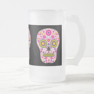 Roze Mexicaanse Suiker Schull Glass Matglas Bierpul