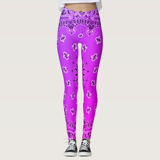 Roze Miami Filtreerde Leggings (Voorkant)