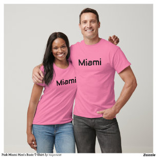 Roze Miami Mannen T-shirt