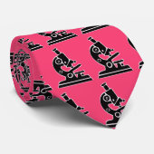 Roze microscoop stropdas (Opgerold)