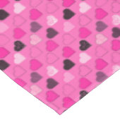 Roze Mid Century Modern Hearts Tafelkleed (Gekanteld)