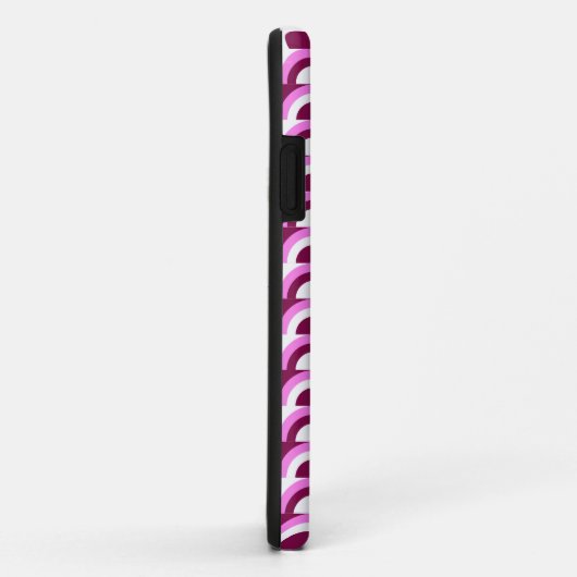 Roze midden eeuw psychedelische patroon monogramme Case-Mate iPhone case (Achterkant/rechts)