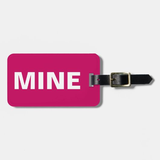 roze mijn bagagelabel (Voorkant horizontaal)
