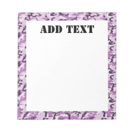 Roze militair patroon van Camouflage Notitieblok