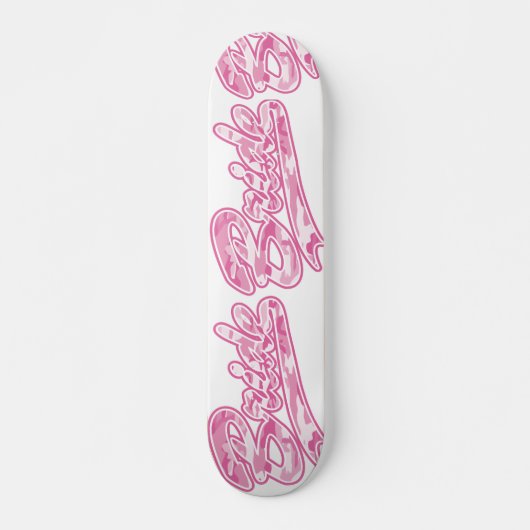 Roze militaire bride Camouflage Skateboard (Voorkant)