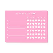 Roze Mini Habit Tracker Sticky Notes