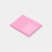 Roze Mini Habit Tracker Sticky Notes (Schuin)