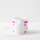  Roze mini-print Floral Espresso Mok (Achterkant)