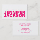 Roze, minimaal koele visitekaartje (Voorkant / Achterkant)