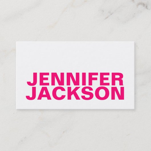 Roze, minimaal koele visitekaartje (Voorkant)